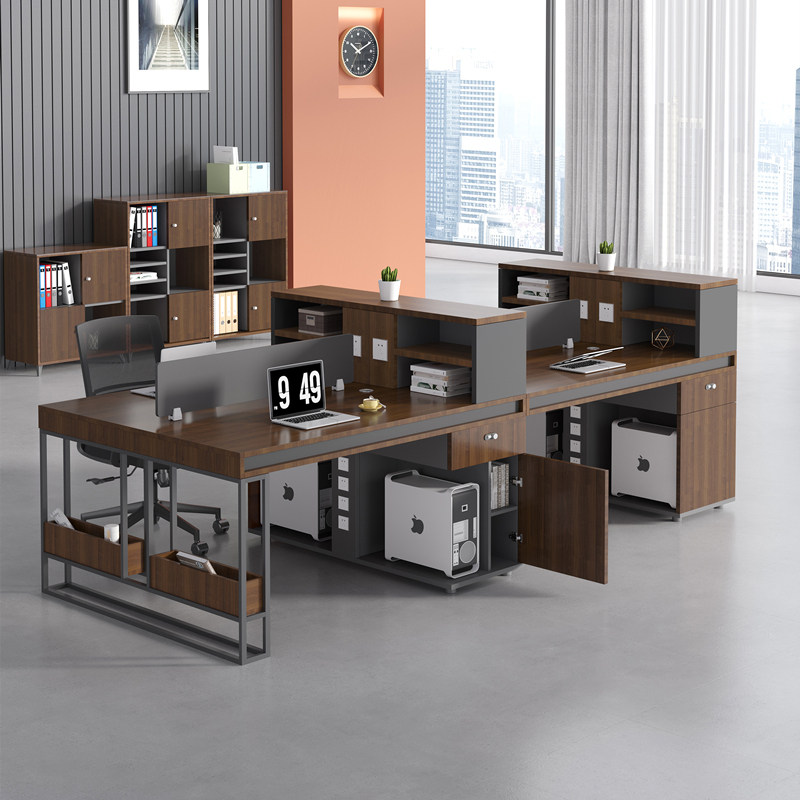 屏风职员办公桌椅组合4/6/8四人位工作卡位卡座员工电脑办公室桌