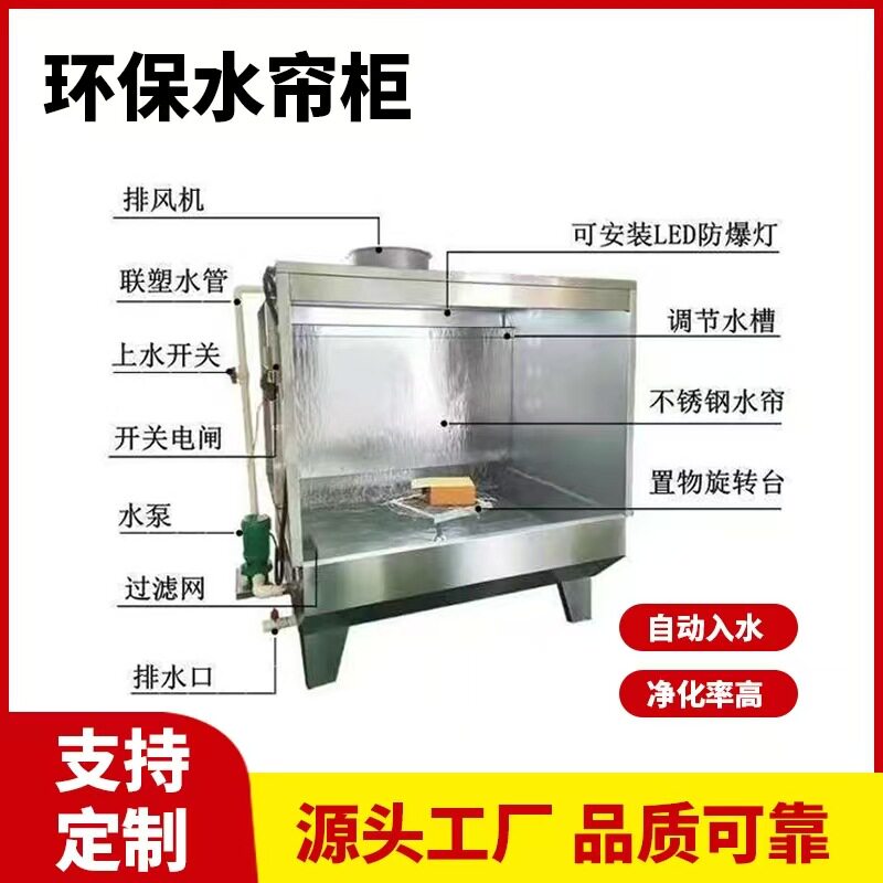 小型家具喷漆水帘柜净化除尘