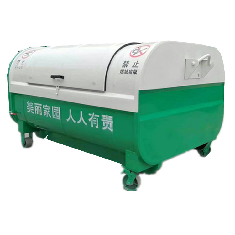 云南现货 3立方勾臂垃圾箱户外不锈钢勾臂箱可卸移动钩臂箱环卫箱