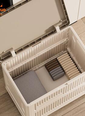 衣服收纳箱大容量超大可家用物翻盖防尘JPU叠带滑轮折衣物被子储