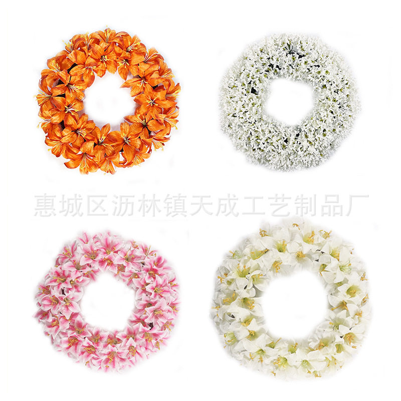 仿真花环门楣花圈派对装饰