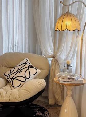 奶油风置物架一体发VVG地灯厅沙旁边几落摆件氛客围灯卧室床头柜
