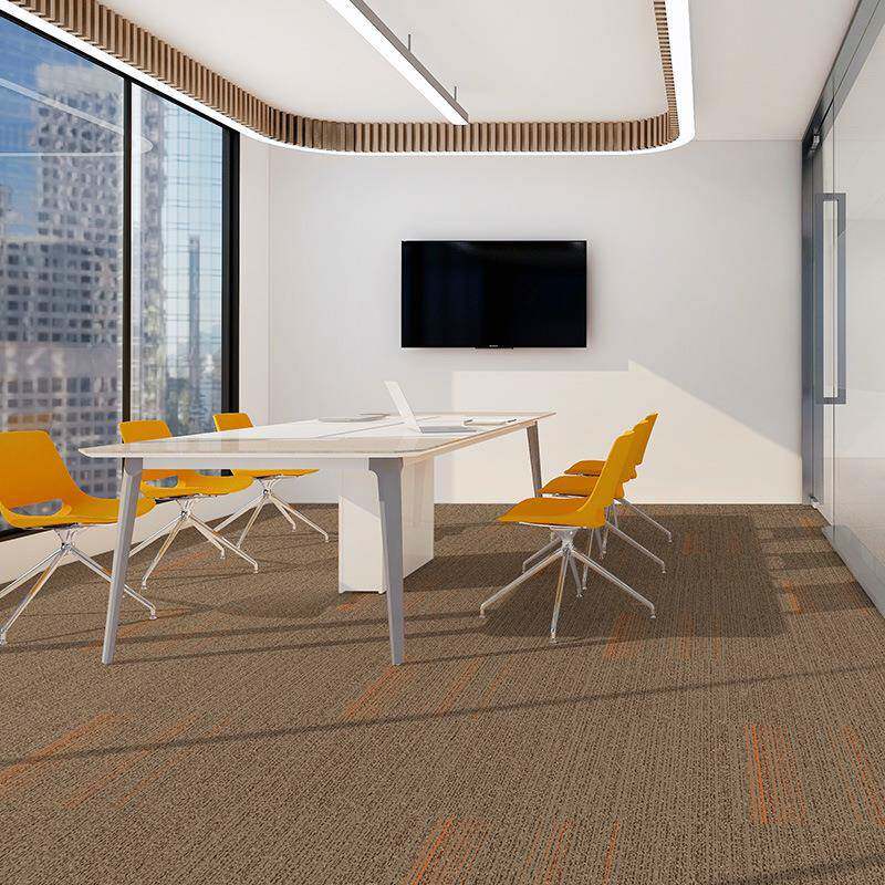 尼龙公阻燃办室地毯GT商提花写字用楼会议室方块地垫办公毯楼