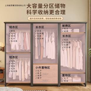 金属衣柜卧入室衣帽架ORE架耐用加粗步衣式衣帽间全钢衣柜挂钢管