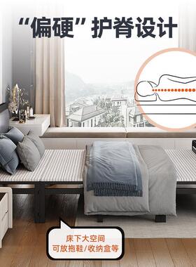 折叠双人家用单床人午休午睡ADC便铁床简易加固出租屋成床人携硬