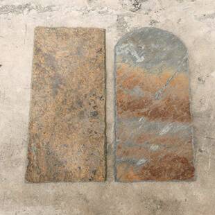 天然石别瓦锈色青石板瓦片墅屋顶瓦面瓦板岩屋鱼鳞瓦页板岩FVA瓦