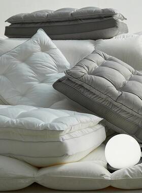 酒端枕头超柔软成人高枕柔赛丝店二合一双层枕UEG芯羽丝绒高家用