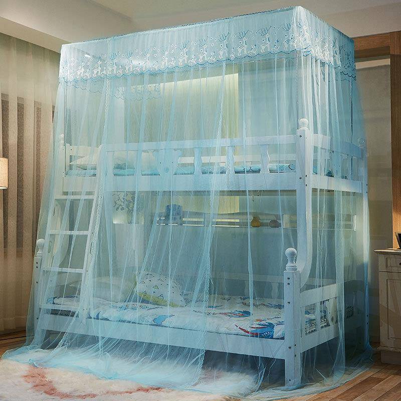 上下铺子母蕾床蚊帐带支架层高低梯双形童家用免安装落AJ-45202儿