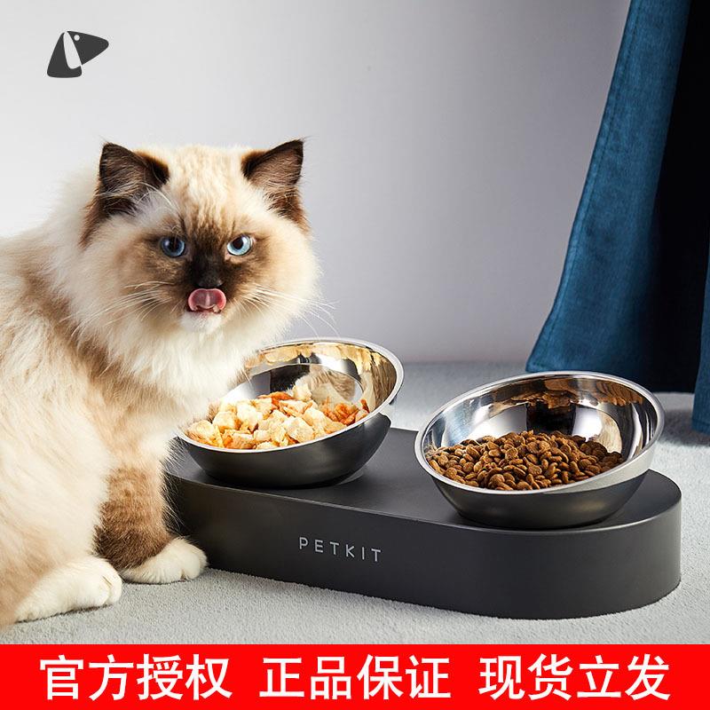 PK90912小佩不锈钢猫猫咪双碗可调节狗狗狗喂食碗猫食盆猫水碗盆