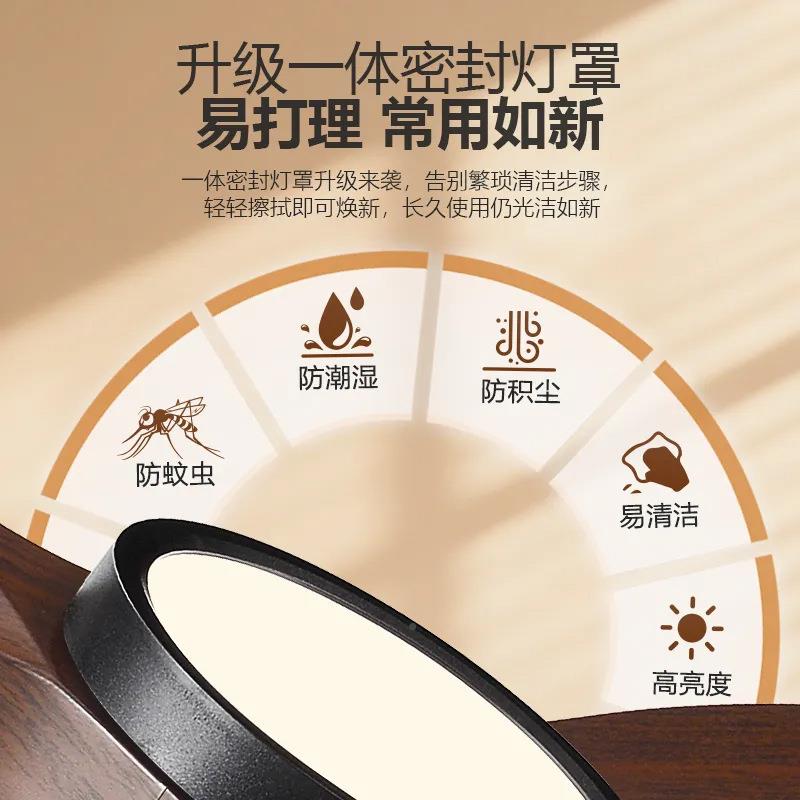 复古简约客厅79厅扇灯音餐电风静扇吊灯全光谱中山灯风具风扇灯
