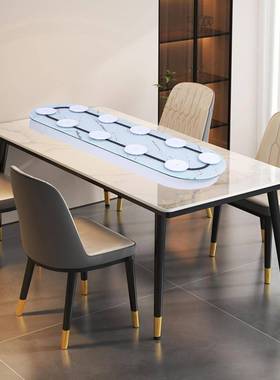 店旋转椭圆形形长方QOF餐桌器展示台家用电宿动转盘民酒转动五金