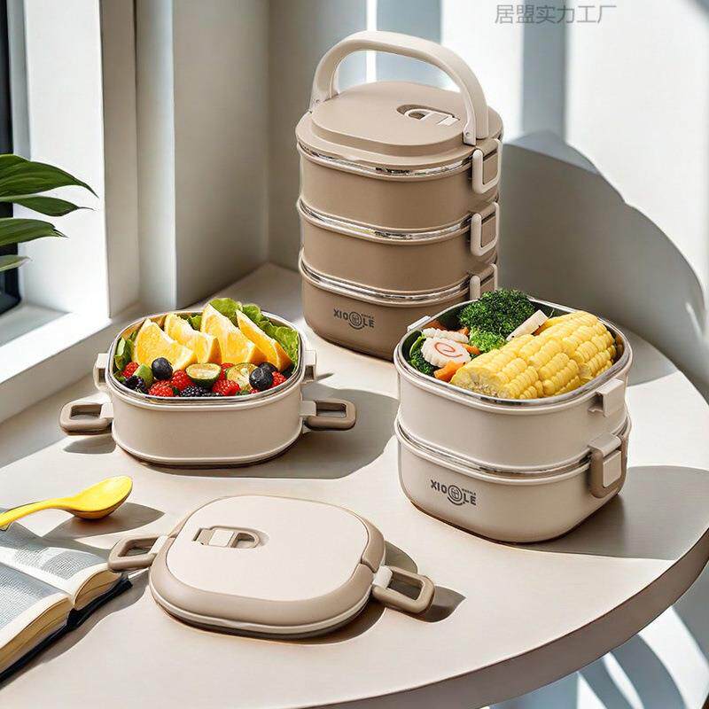 保温饭盒不930锈钢便盒上族学生便班携带当饭多餐盒桶可微波层炉