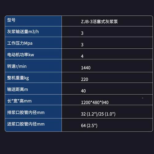 灰浆注机单缸活塞水泥灌浆泥ZJB-3机水灌浆浆地基加固堵漏水泥注