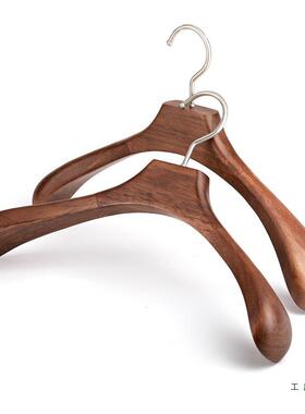 实F96M69HT木衣架家用挂无衣衣肩衣宽服架木质撑防滑衣柜服装店痕