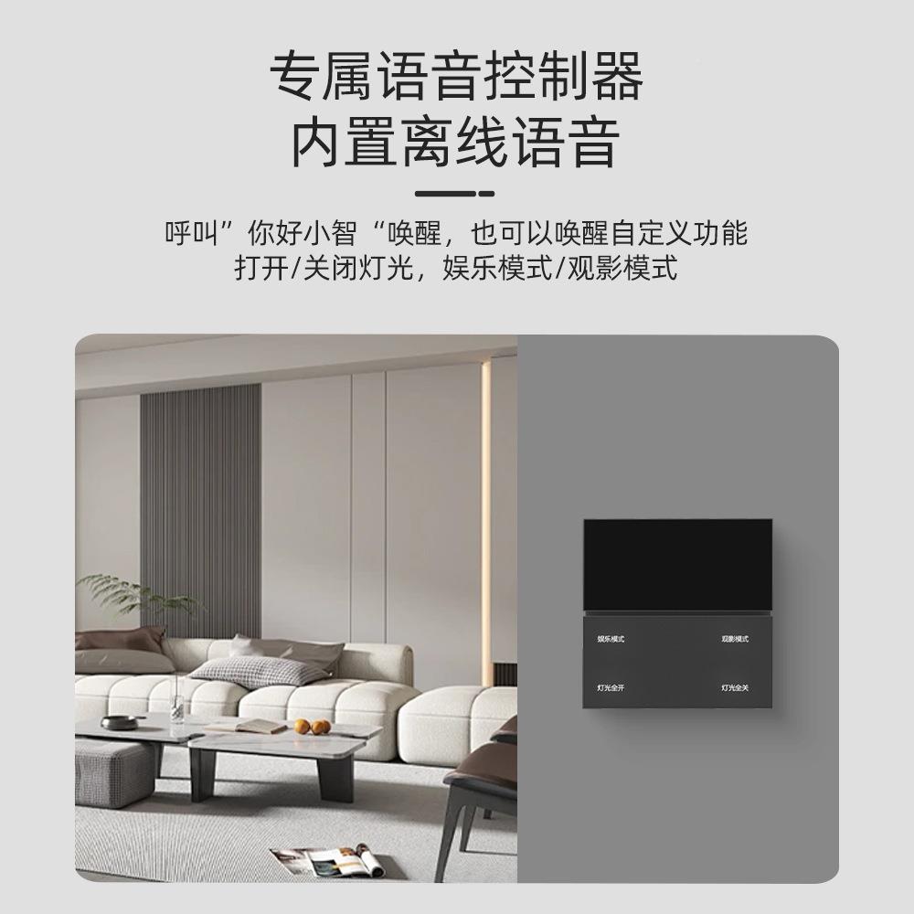 捷控多功能2.G离线外语音开关情景灯光667红控制景面板多场4连体