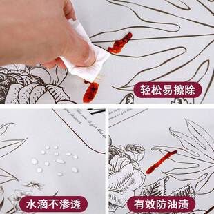 烤火YWL罩套皮罩正桌方形水防烫印花免洗四餐桌布电防炉方取暖罩