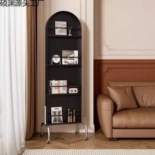 穿地镜卧室中古杂志架全动身衣镜移可旋转书架家NUN用一体书报架