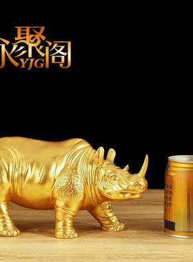 犀牛摆件牛气冲酒天办公室客厅摆8069设柜装饰品面工艺桌品直销