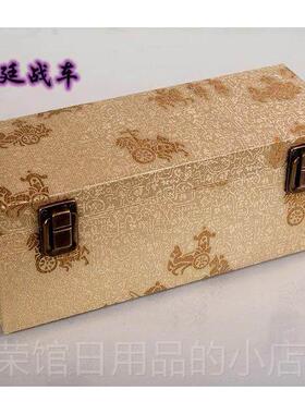 正品S蓝色景银背小龙10件玉镯黄金盒和便白银珠宝收集携式箱包制