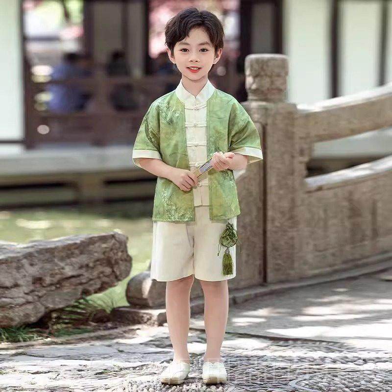 正品少儿汉2代装表演服装男女国童025中新校服古风学生民族风夏装