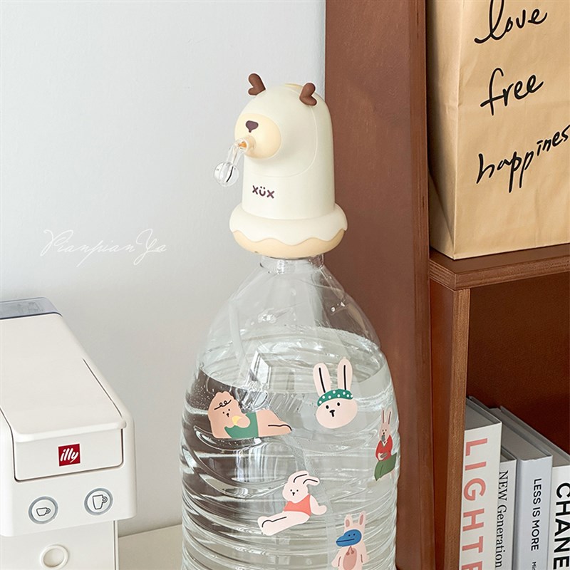 寻找小鹿!桶装水抽水器充电式电动矿泉水自动抽水泵吸压取水器