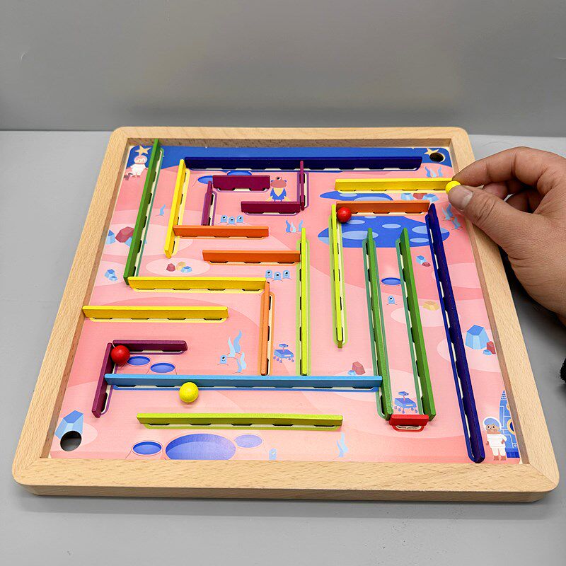 儿童益智迷宫玩具趣味走珠平衡探索路线游戏幼儿园专注力逻辑思维
