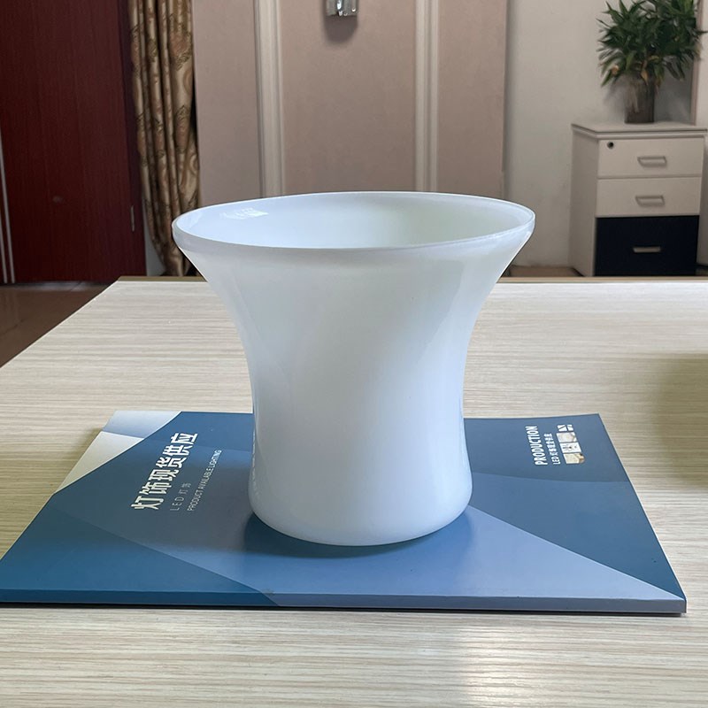 双开口平口灯罩灯饰配件奶白磨砂玻璃球形上下口灯罩台灯吊灯灯罩