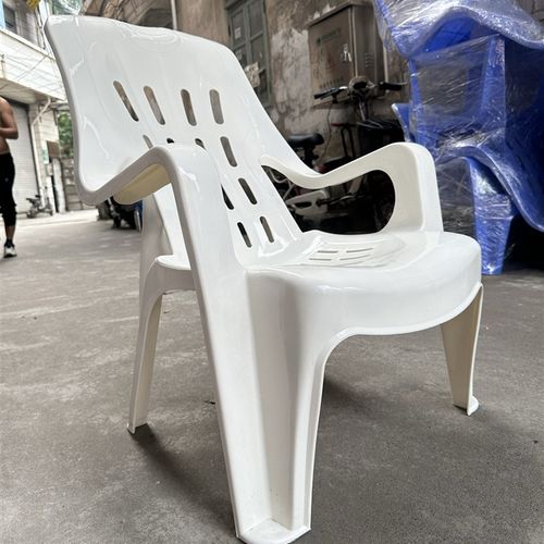 加厚加大塑料靠背椅子午睡休闲椅塑胶高背扶手椅可靠头躺椅沙滩椅