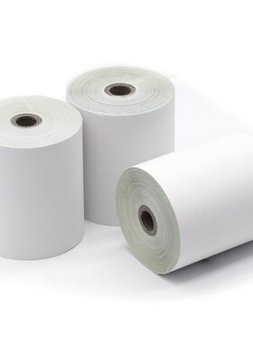 MAG适用 75X60mm收银纸双联三联打印纸两层纸二联白红双层75mm宽