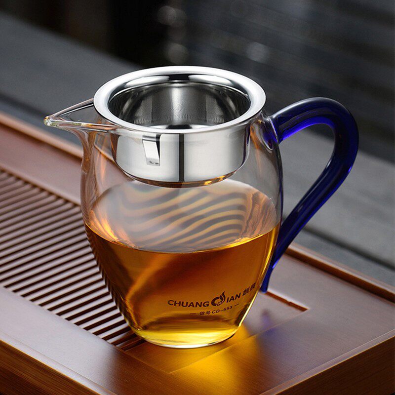 耐高温创典茶漏公道杯茶具玻璃功夫茶过滤公杯套装茶海茶台分茶器