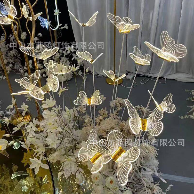 婚庆五头亚克力蝴蝶发光路引灯