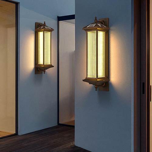 JR-清风新款创意灯e具户外防复水露台灯ld式中古壁灯照明装饰庭院