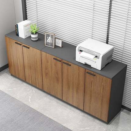打印机放料SNP置办件公室置物柜柜子靠墙文柜资柜木质收纳储物柜