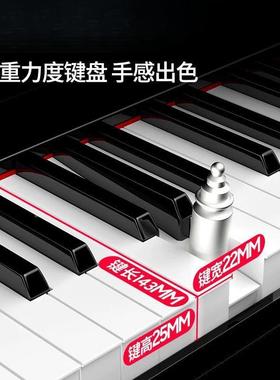 幼88键电子琴成用人1儿童入门初学便携式电钢琴粉紫色师专业色钢