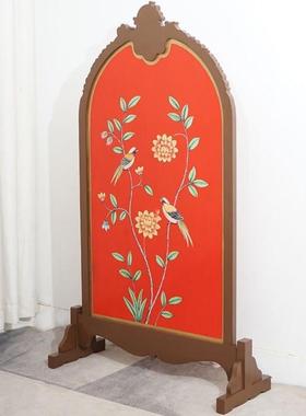 厅中简式屏风断隔装饰客约复古折叠餐厅雕68561花进门双面办公室