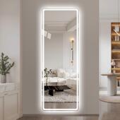 智能防摸雾镜led触45灯带屏免打孔挂墙酒店灯全身镜衣帽镜浴室防