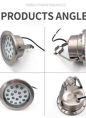 底灯lYH-4191ed防假水鱼池灯户外水水池景观灯18*1W喷下泉灯山七