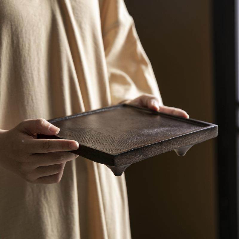 工厂南美24JS10-0胡干桃四季年茶盘壶轮承办公室复古泡台茶木具配