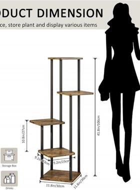 台多层花架置落地式绿萝室内装饰物架客厅铁艺阳盆花景QOQ盆架子