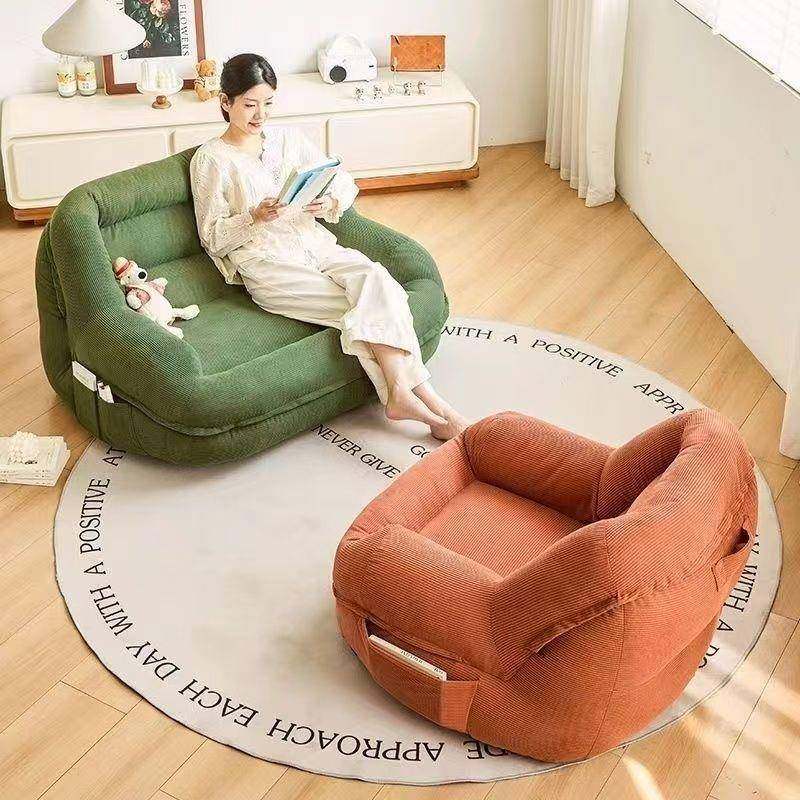 懒人沙发卧室榻榻米厅阳台闲TEV小户型窝窝发沙椅双人客飘休窗坐