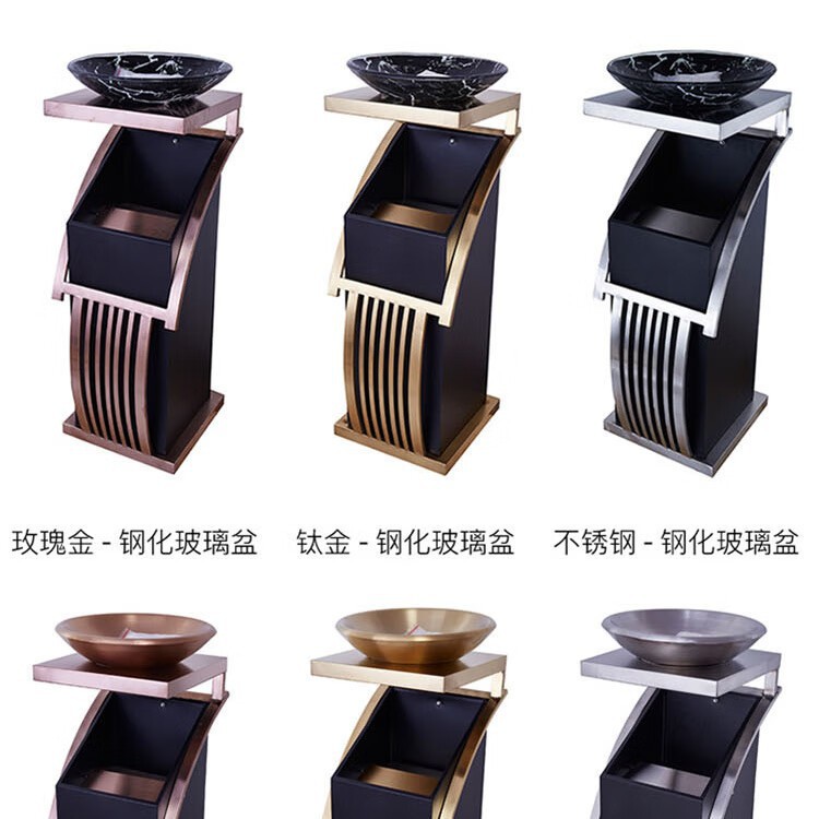 VLEN不锈钢立式带灭烟垃圾桶