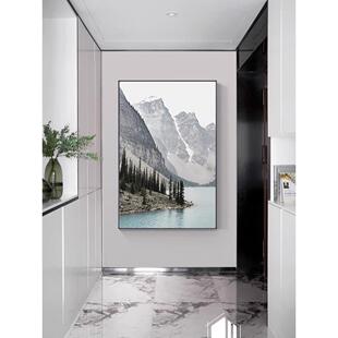 DZK新中式山水湖泊装竖饰画现玄代厅风景山脉大幅客壁画入户关版