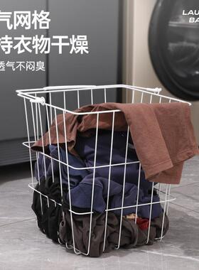 脏衣丝篮物WVU白色收纳筐金属网家用浴室厂家直铁销置多层带轮