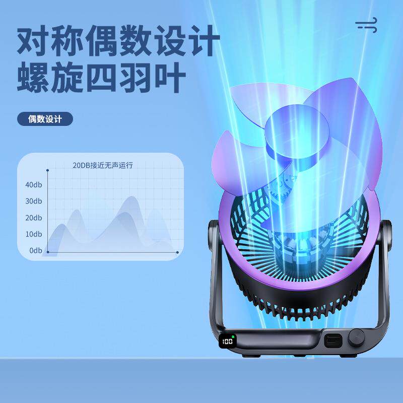 小式扇桌面电风风扇式小型大风力超静音办公室桌上台便984携学生