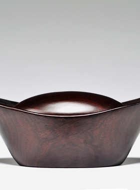 金元宝摆件黑檀实木雕刻家居玄关装饰店铺开业送礼红木工艺品摆设