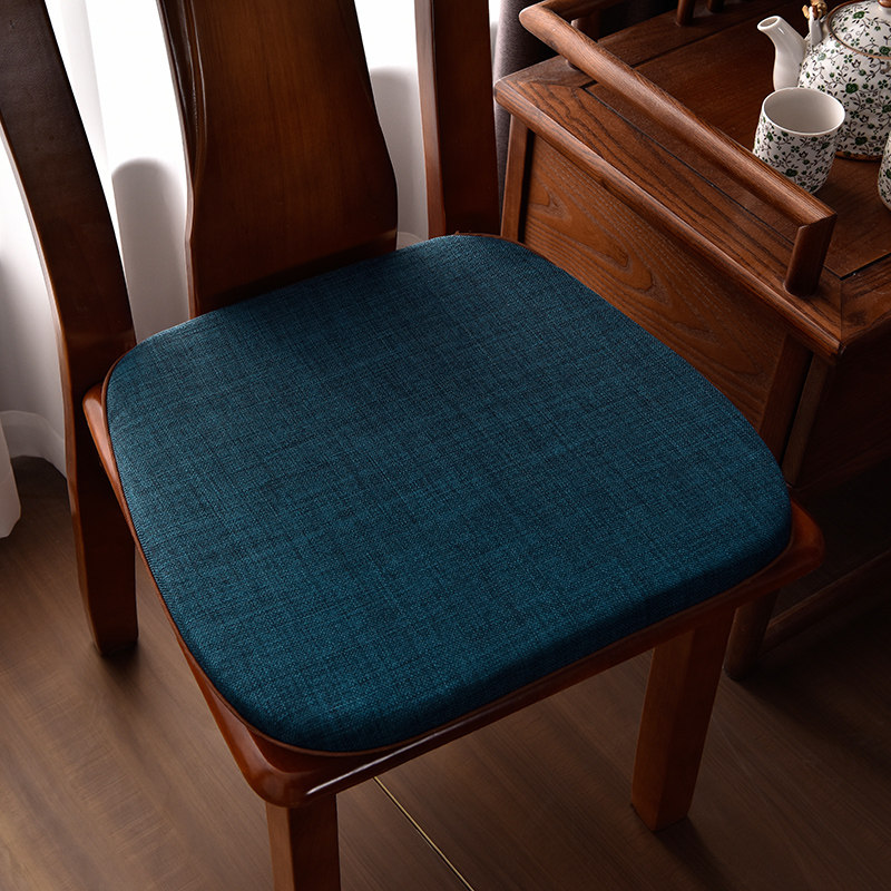 纯色餐椅垫坐垫马蹄形餐桌实木凳子的座垫垫子椅子垫防滑家用四季