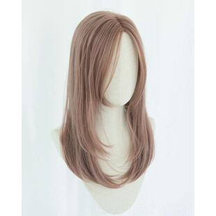 正品中日系时尚分假发自然修脸长直发四六分 局部前丝 网手工假发