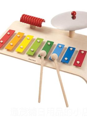 正品泰国进Plan敲Toys木制队琴台口组合音乐启蒙早乐教玩具8音阶
