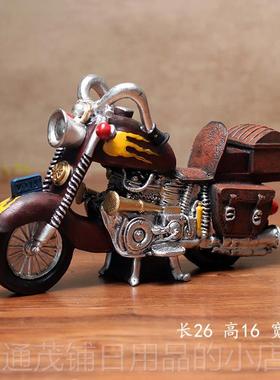 正品托zkka复古怀摆旧摩车模型a摆件家居客厅电视柜酒柜店铺装饰