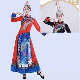 正品少数民族服装女畲族成舞新蹈人套装服演出服帽子头饰表演服旅